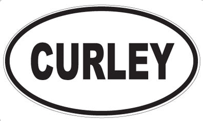 CURLEY - Oval Sticker