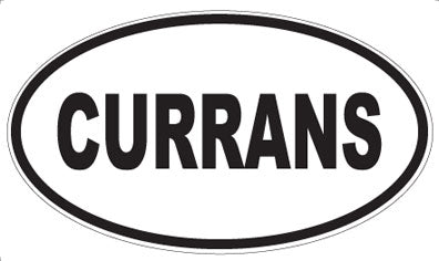 CURRANS - Oval Sticker