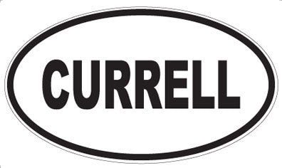 CURRELL - Oval Sticker