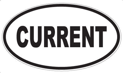 CURRENT - Oval Sticker