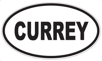 CURREY - Oval Sticker