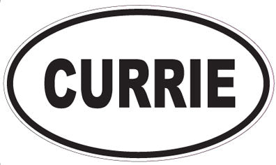 CURRIE - Oval Sticker