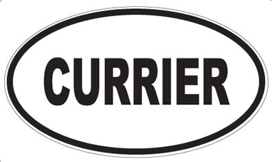 CURRIER - Oval Sticker