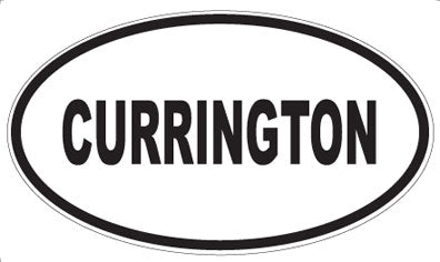 CURRINGTON - Oval Sticker