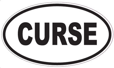CURSE - Oval Sticker