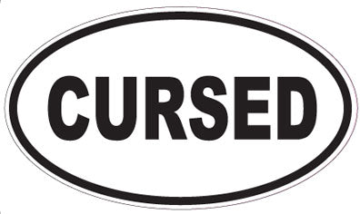 CURSED - Oval Sticker
