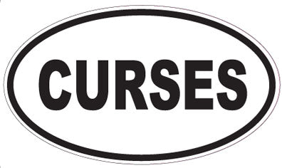 CURSES - Oval Sticker