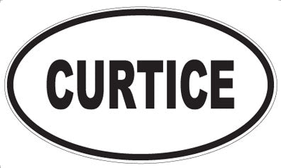 CURTICE - Oval Sticker