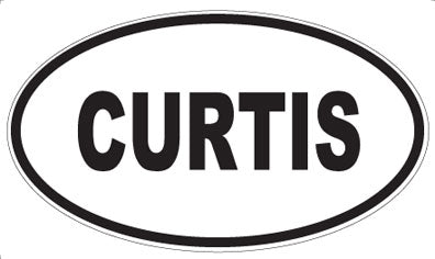 CURTIS - Oval Sticker