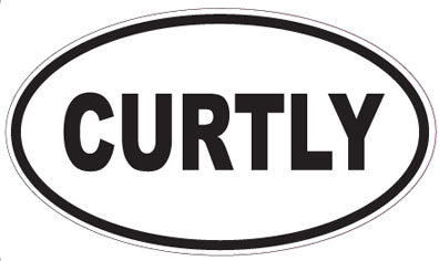 CURTLY - Oval Sticker