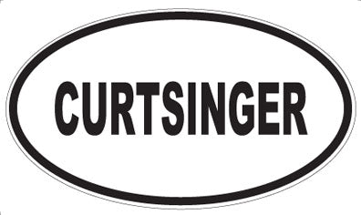 CURTSINGER - Oval Sticker