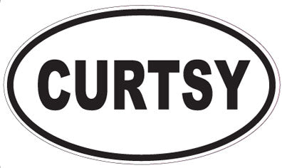 CURTSY - Oval Sticker