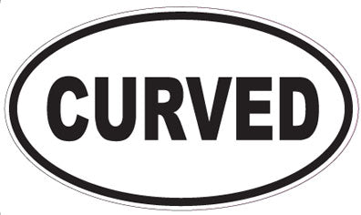 CURVED - Oval Sticker