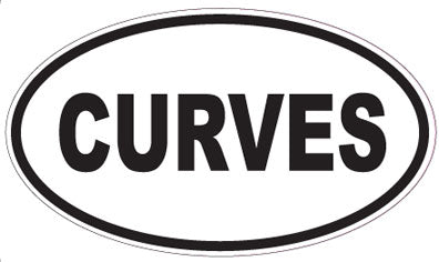 CURVES - Oval Sticker