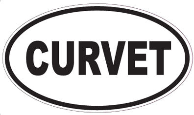 CURVET - Oval Sticker