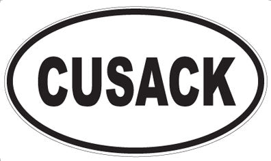CUSACK - Oval Sticker