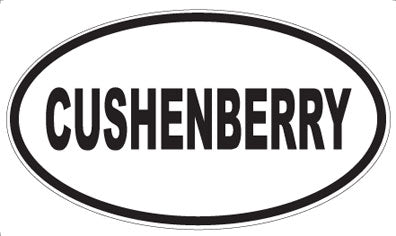 CUSHENBERRY - Oval Sticker