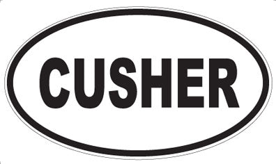 CUSHER - Oval Sticker