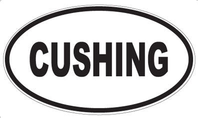 CUSHING - Oval Sticker