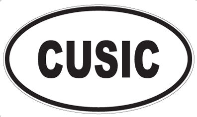 CUSIC - Oval Sticker