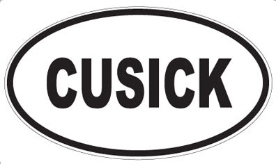 CUSICK - Oval Sticker