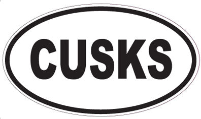CUSKS - Oval Sticker