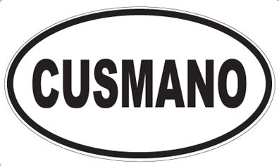 CUSMANO - Oval Sticker