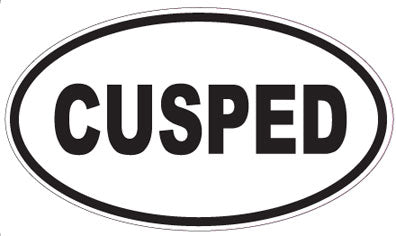 CUSPED - Oval Sticker