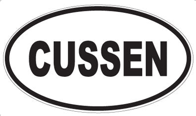 CUSSEN - Oval Sticker