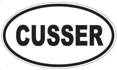 CUSSER - Oval Sticker