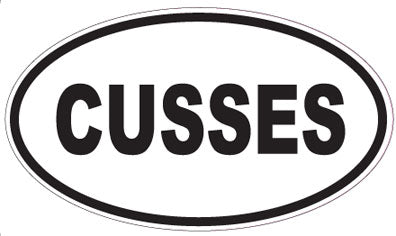 CUSSES - Oval Sticker