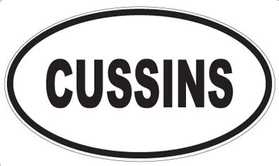 CUSSINS - Oval Sticker