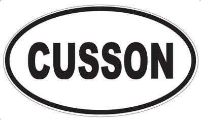 CUSSON - Oval Sticker