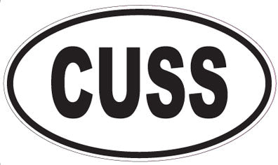 CUSS - Oval Sticker
