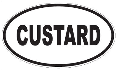 CUSTARD - Oval Sticker