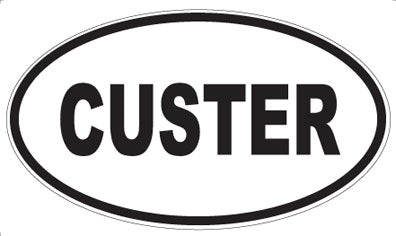 CUSTER - Oval Sticker