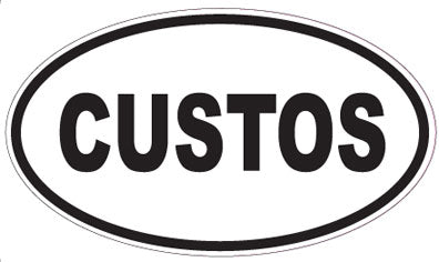 CUSTOS - Oval Sticker