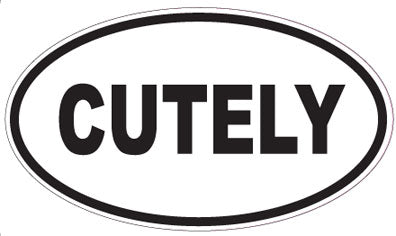CUTELY - Oval Sticker
