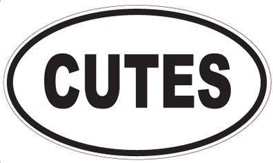 CUTES - Oval Sticker