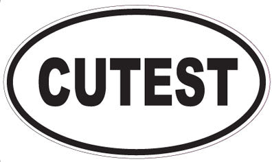 CUTEST - Oval Sticker