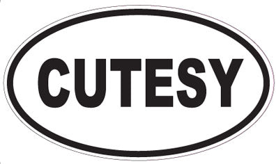 CUTESY - Oval Sticker