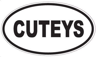 CUTEYS - Oval Sticker