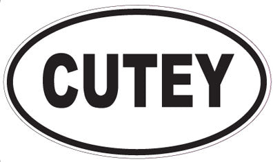 CUTEY - Oval Magnet
