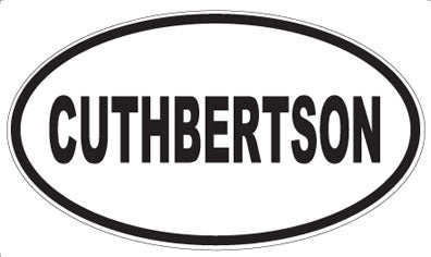 CUTHBERTSON - Oval Sticker