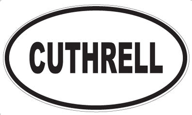 CUTHRELL - Oval Sticker