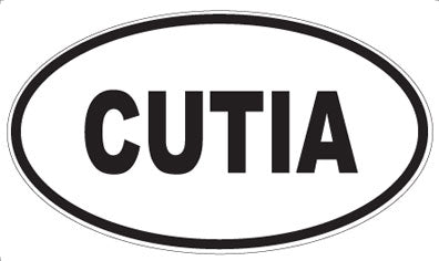 CUTIA - Oval Sticker
