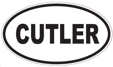 CUTLER - Oval Sticker