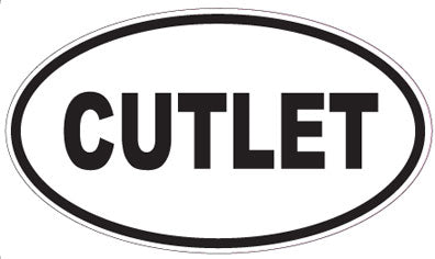 CUTLET - Oval Sticker