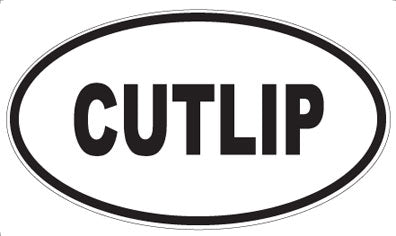 CUTLIP - Oval Sticker