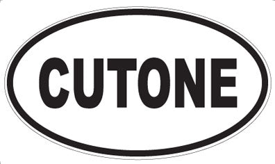 CUTONE - Oval Sticker